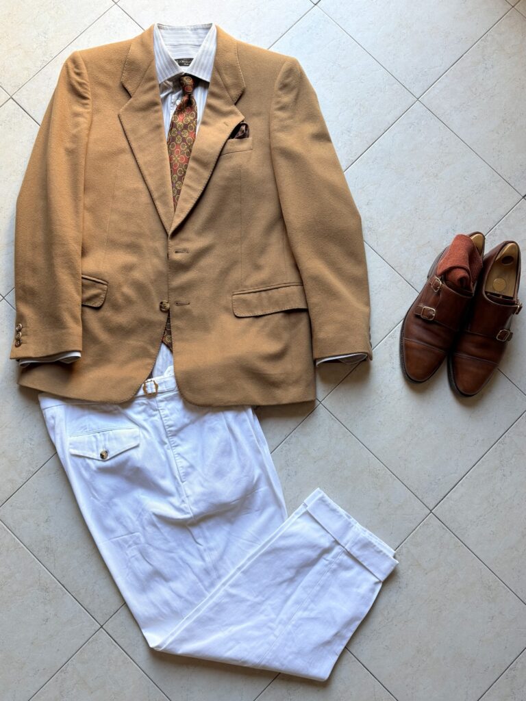 秋冬のクラシックコンサートにおすすめの男性の服装。のジャケットコーディネート。