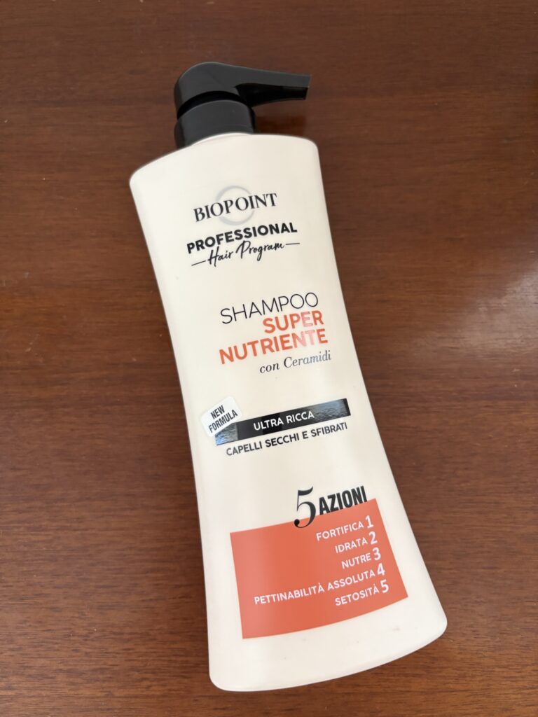 Biopointのシャンプー。”イタリア旅行”ではシャンプー選びが重要。