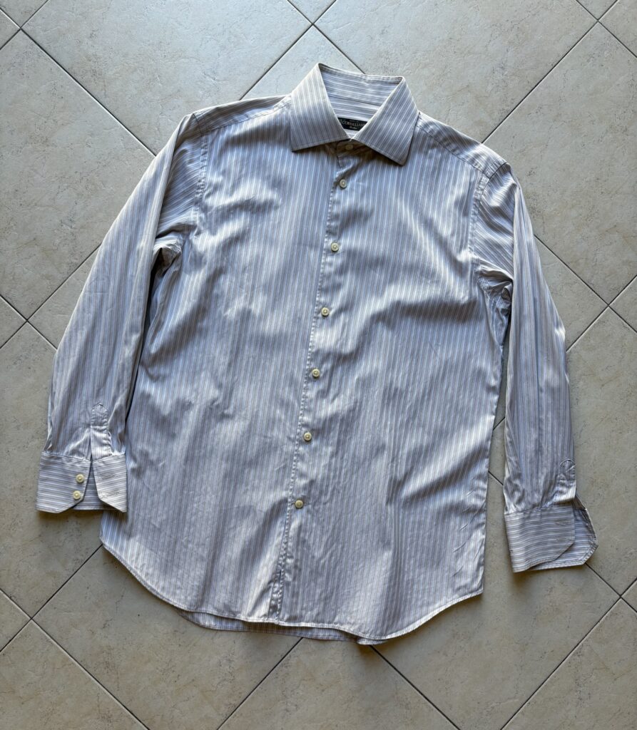 イタリア古着ディグ日記 #11 Corneliani(コルネリアーニ) ストライプシャツ