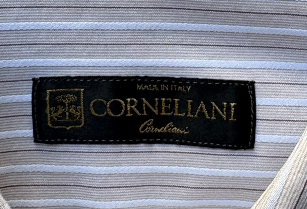 Corneliani(コルネリアーニ) ストライプシャツのタグ