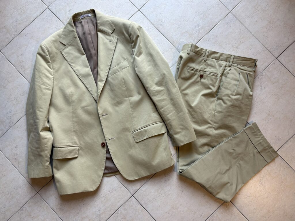 イタリア古着ディグ日記 #17 DE PAZ(デ パズ) コットンスーツ