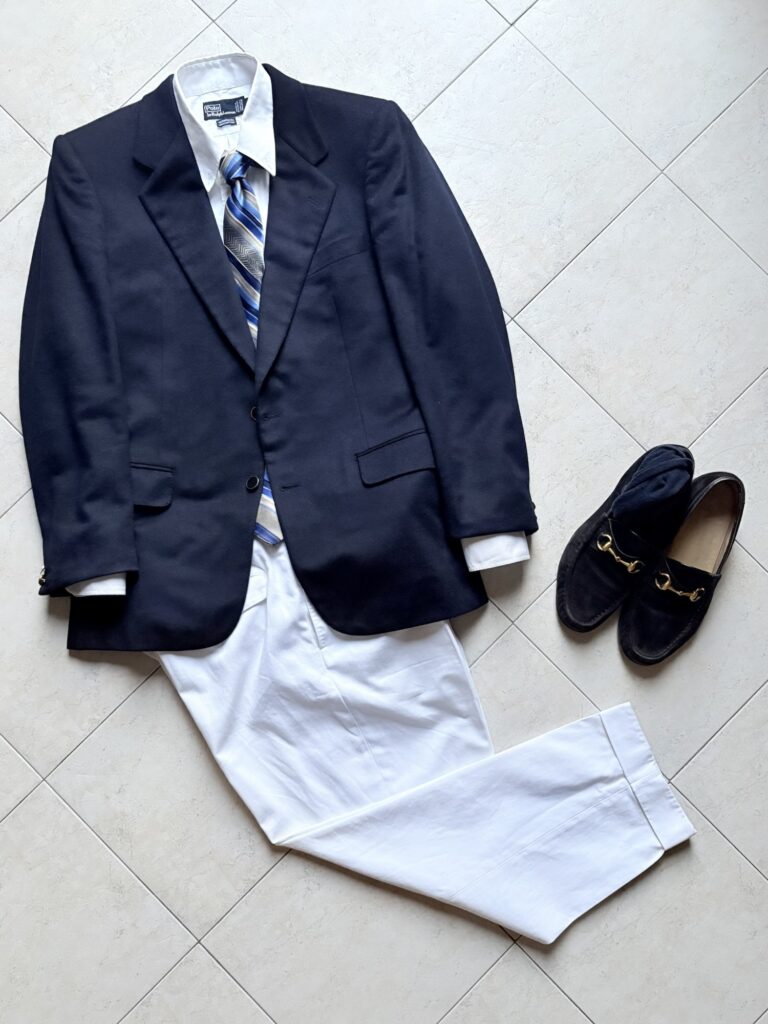 イタリア ディナー 服装 男性 秋冬 ブレザーコーデ