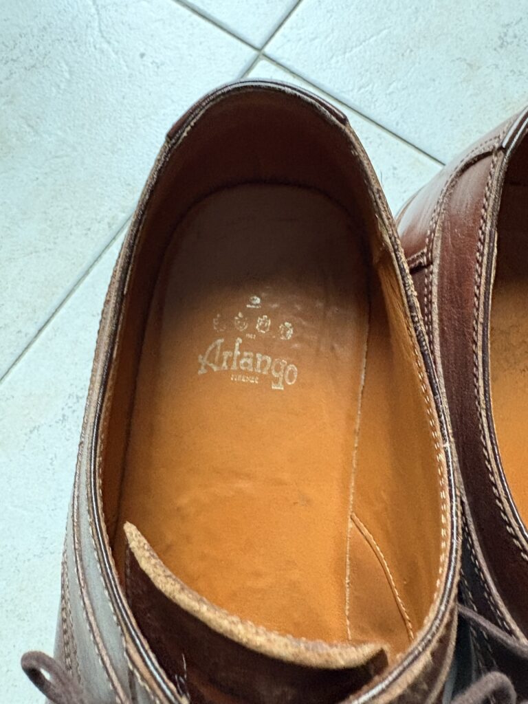 Arfango ダービーシューズ インソールロゴ