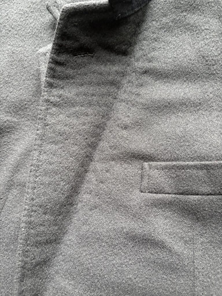 ローマのサルトリア G.VIGLIANTI ネイビーフランネルブレザー　ラペル裏