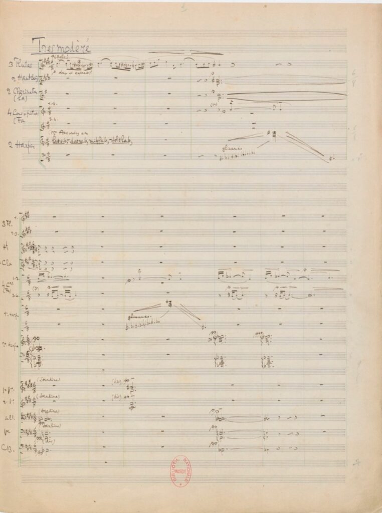 ドビュッシー　牧神の午後の前奏曲 自筆譜 冒頭