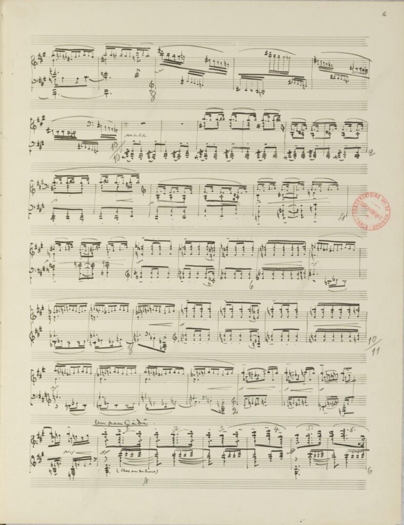 ドビュッシー 喜びの島 自筆譜 コーダ前