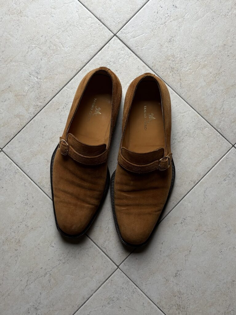 Tanino Crisci シングルモンクストラップシューズ　スエード
