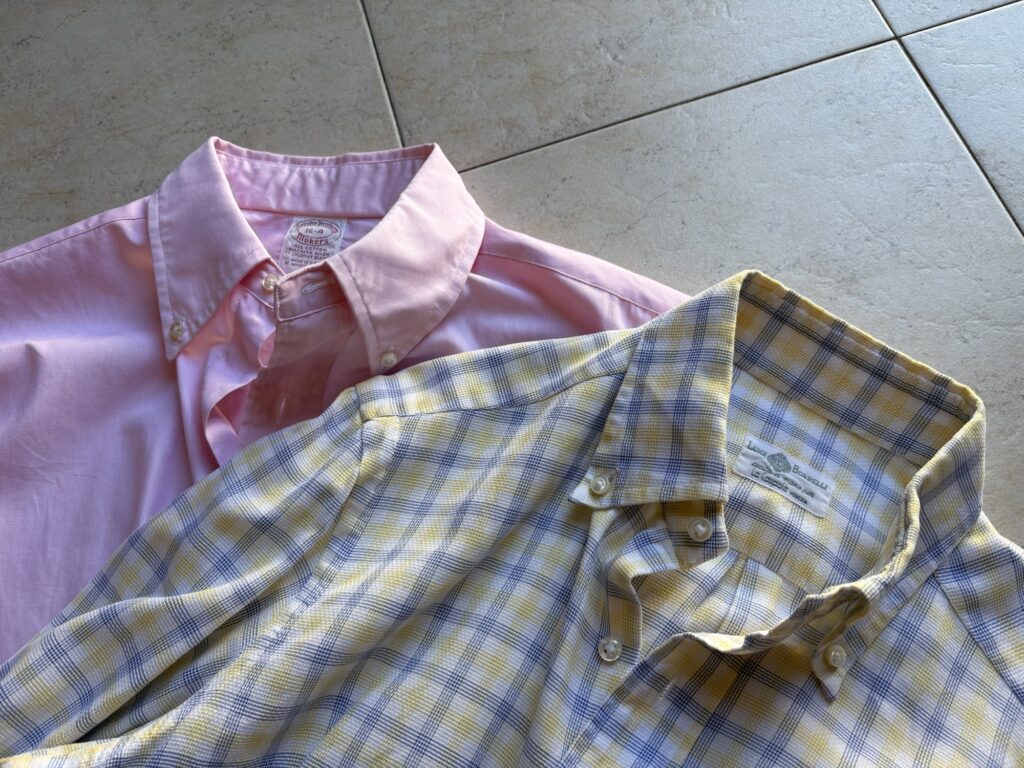Brooks brothersとLuigi Borrelliのボタンダウンシャツ