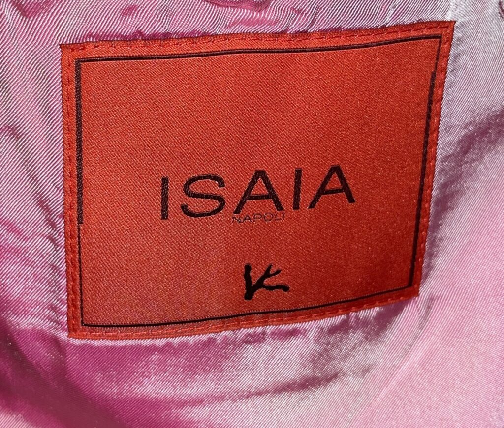 ISAIA（イザイア／イタリア・ナポリ）の私物ジャケットのロゴ