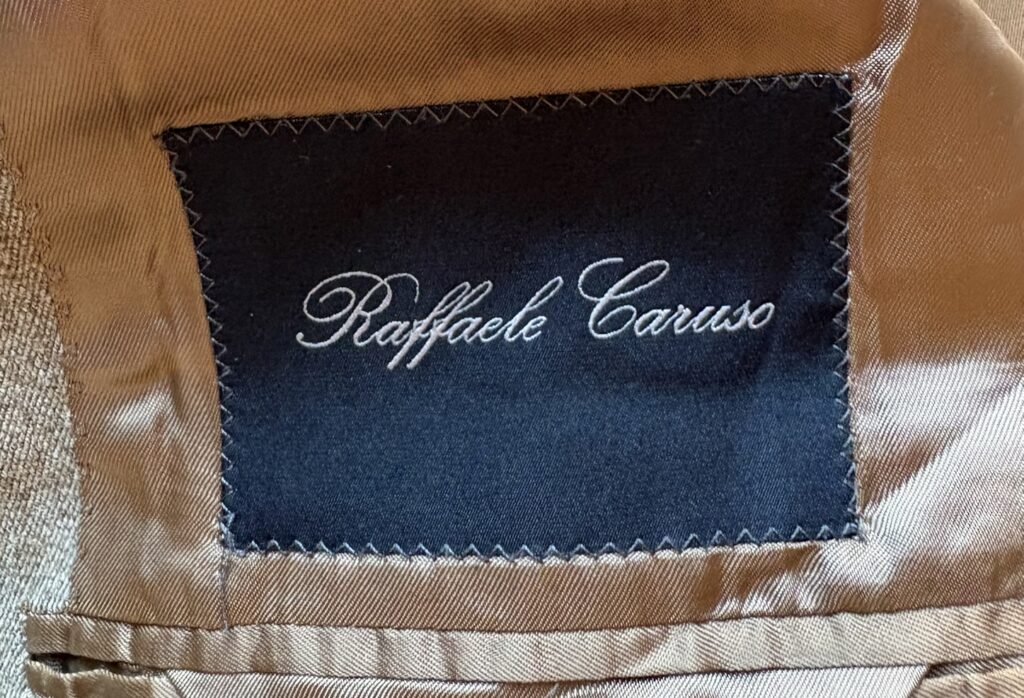 Caruso（カルーゾ／イタリア・パルマ）の私物ジャケットのロゴ　ラファエルカルーゾ期