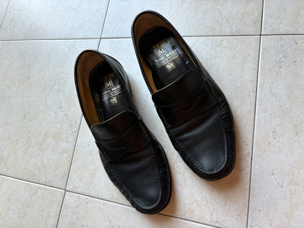Bruno Magli Grain Leather Penny Loafers