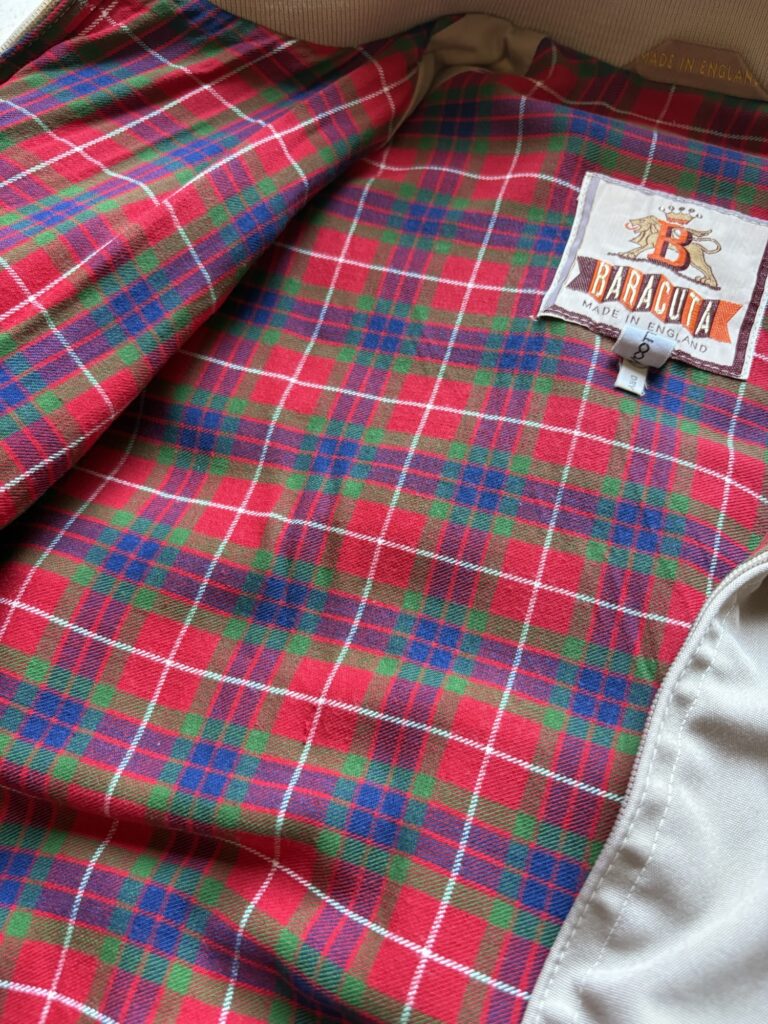 Baracuta G9 ハリントンジャケット　スイングトップ　タータンチェックの裏地